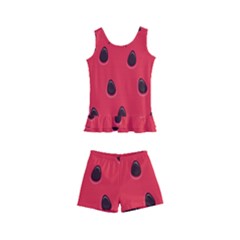 Seamless Watermelon Surface Texture Kids  Boyleg Swimsuit by Nexatart