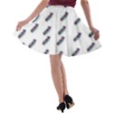 Japan Cherry Blossoms On White A-line Skater Skirt View2