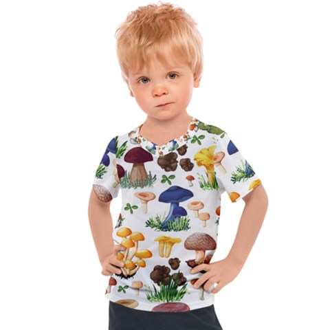 Mushroom Seamless Pattern Kids  Sports Tee by Nexatart