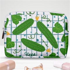 Seamless Pattern With Cucumber Make Up Pouch (medium) by Nexatart