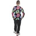 Colorful Donut Seamless Pattern On Black Vector Men s Pique Long Sleeve Tee View2