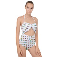 All The Aliens Teeny Scallop Top Cut Out Swimsuit by ArtByAng