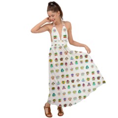 All The Aliens Teeny Backless Maxi Beach Dress by ArtByAng