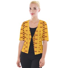 Digital Illusion Cropped Button Cardigan by Sparkle