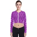 Digital Violet Long Sleeve Zip Up Bomber Jacket View1