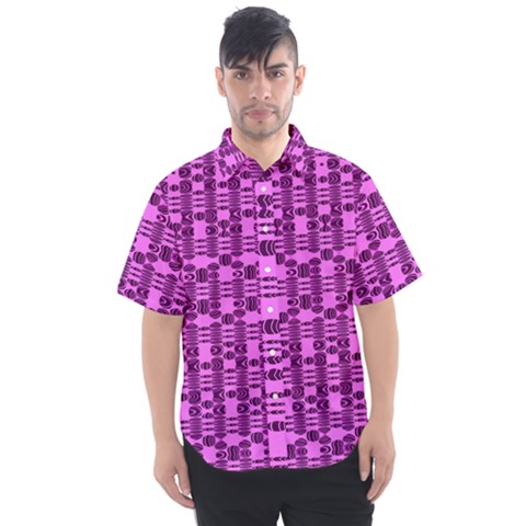 Digital Violet Men s Short Sleeve Shirt by Sparkle