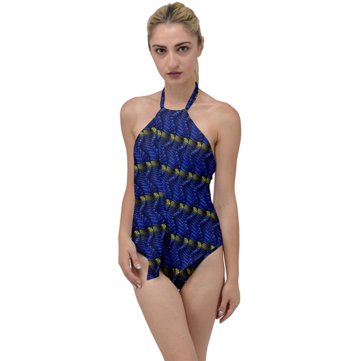 Blue Illusion Go with the Flow One Piece Swimsuit