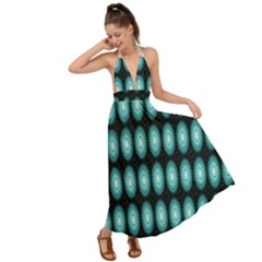 Mandala Pattern Backless Maxi Beach Dress by Sparkle