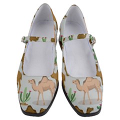 Camels Cactus Desert Pattern Women s Mary Jane Shoes by Wegoenart