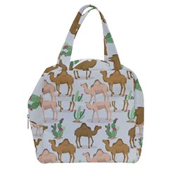 Camels Cactus Desert Pattern Boxy Hand Bag by Wegoenart