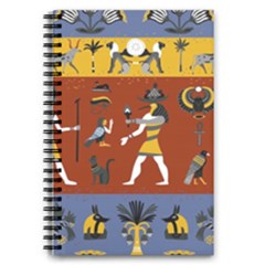 Ancient Egyptian Religion Seamless Pattern 5 5  X 8 5  Notebook by Wegoenart