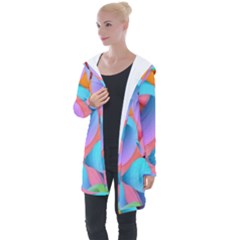 3d Color Swings Longline Hooded Cardigan by Sparkle