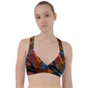 3d Rainbow Choas Sweetheart Sports Bra View1