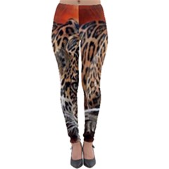 Nature With Tiger Lightweight Velour Leggings by Sparkle