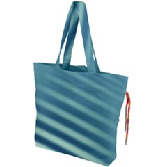 Blue Strips Drawstring Tote Bag by Sparkle