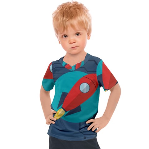 Rocket With Science Related Icons Image Kids  Sports Tee by Vaneshart