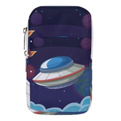 Ufo Alien Spaceship Galaxy Waist Pouch (small) by Vaneshart