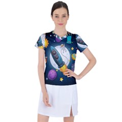 Spaceship Astronaut Space Women s Sports Top by Vaneshart