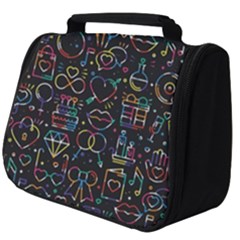 Seamless Pattern With Love Symbols Full Print Travel Pouch (big) by Vaneshart