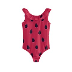 Seamless Watermelon Surface Texture Kids  Frill Swimsuit by Vaneshart