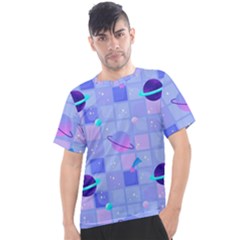 Seamless Pattern Pastel Galaxy Future Men s Sport Top by Vaneshart