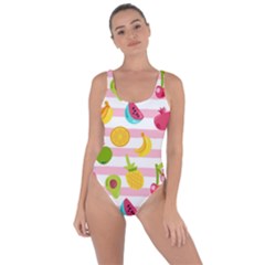 Tropical Fruits Berries Seamless Pattern Bring Sexy Back Swimsuit by Vaneshart