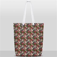 Swimmer 20s Black Full Print Rope Handle Tote (small) by snowwhitegirl