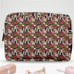 Swimmer 20s Brown Make Up Pouch (medium) by snowwhitegirl