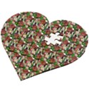 Swimmer 20s Green Wooden Puzzle Heart View2