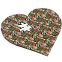 Swimmer 20s Green Wooden Puzzle Heart View3