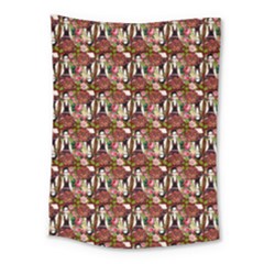 Swimmer 20s Burgundy Medium Tapestry by snowwhitegirl