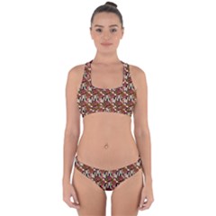 Swimmer 20s Burgundy Cross Back Hipster Bikini Set by snowwhitegirl