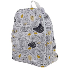 Doodle Seamless Pattern With Autumn Elements Top Flap Backpack by Vaneshart