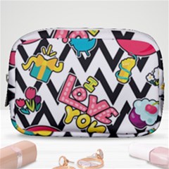 Vector Romantic Love Seamless Pattern Make Up Pouch (small) by Vaneshart