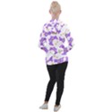 Purple Owl Pattern Background Women s Hooded Pullover View2