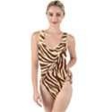 Zebra 2 High Leg Strappy Swimsuit View1