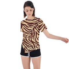 Zebra 2 Asymmetrical Short Sleeve Sports Tee by dressshop