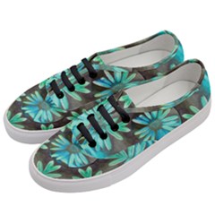 Blue Florals As A Ornate Contemplative Collage Women s Classic Low Top Sneakers by pepitasart