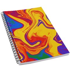 Gay Pride Swirled Colors 5 5  X 8 5  Notebook by VernenInk