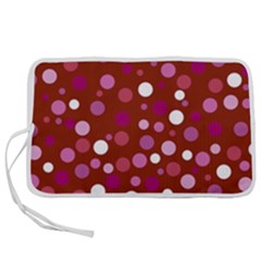 Lesbian Pride Flag Scattered Polka Dots Pen Storage Case (l) by VernenInk