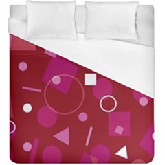 Lesbian Pride Flag Retro Shapes Pattern Duvet Cover (king Size) by VernenInk