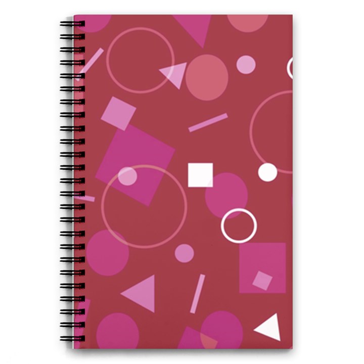 Lesbian Pride Flag Retro Shapes Pattern 5.5  x 8.5  Notebook