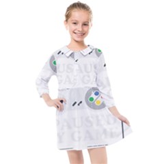 Ipaused2 Kids  Quarter Sleeve Shirt Dress by ChezDeesTees