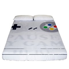 I Had To Pause My Game To Be Here Fitted Sheet (king Size) by ChezDeesTees