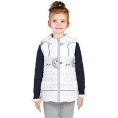 I Had To Pause My Game To Be Here Kids  Hooded Puffer Vest by ChezDeesTees