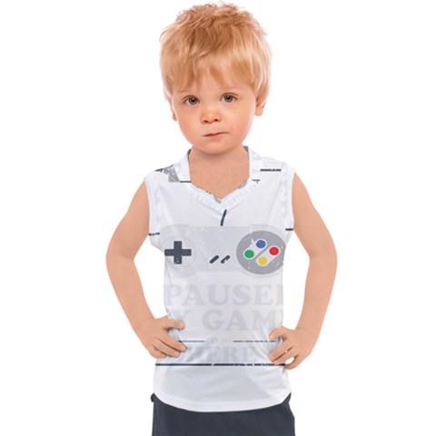 I Had To Pause My Game To Be Here Kids  Sport Tank Top by ChezDeesTees