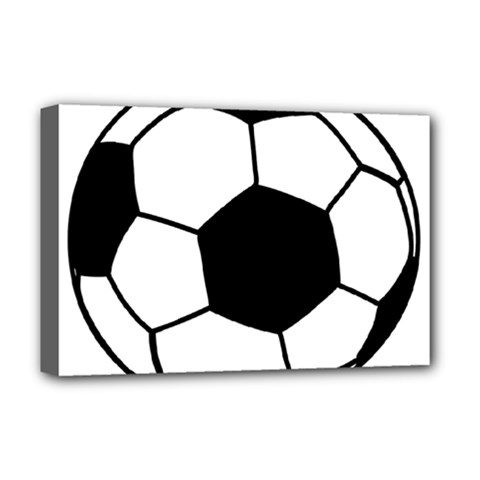 Soccer Lovers Gift Deluxe Canvas 18  X 12  (stretched) by ChezDeesTees