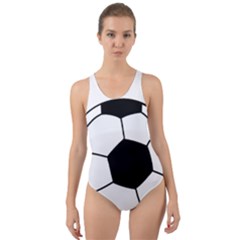 Soccer Lovers Gift Cut-out Back One Piece Swimsuit by ChezDeesTees