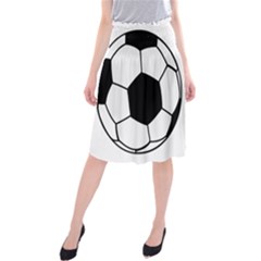 Soccer Lovers Gift Midi Beach Skirt by ChezDeesTees