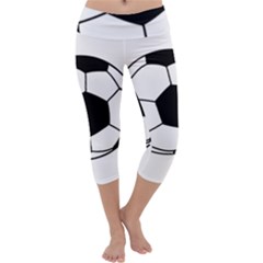 Soccer Lovers Gift Capri Yoga Leggings by ChezDeesTees